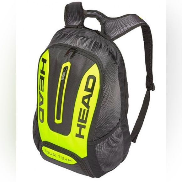 HEAD Backpack in Black and Neon YellowPickleball and tennis gear travel lite